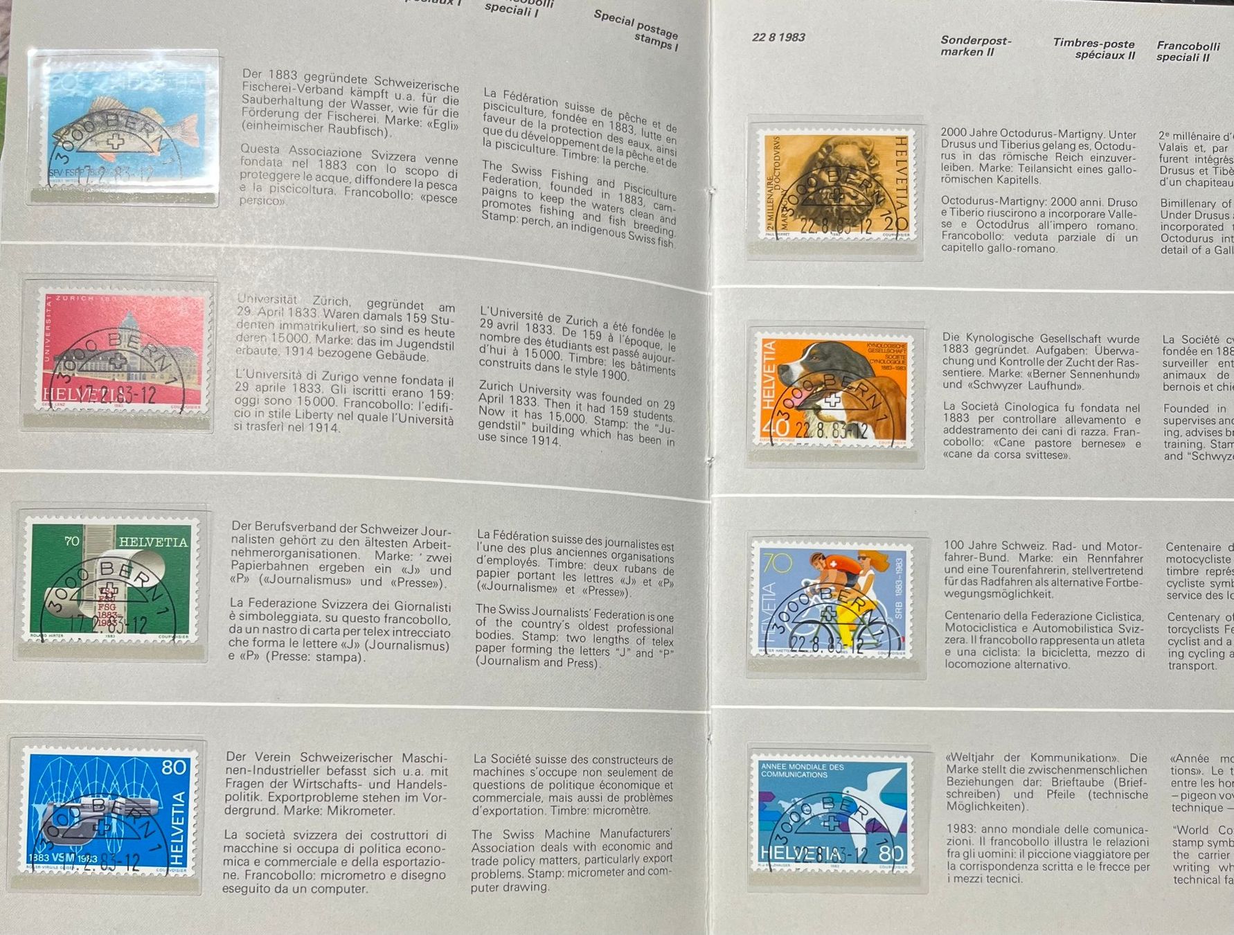 Tutti i francobolli: PTT-Jahresbuch 1983 gestempelt – Nuovo (secondo la descrizione) da Emmen venduto da codici 2