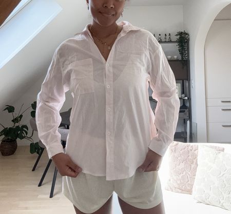 Bluse Damen Langarm Rosa gestreift