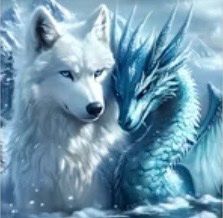 Bastelsets: Diamond Painting: Wolf mit Drache 30x30cm – Neu und originalverpackt aus Teufenthal AG von MeineSchatztruhe
