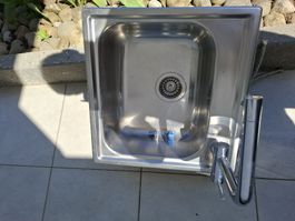 Occasion Spülbecken Edelstahl  Top Zustand! 48×50