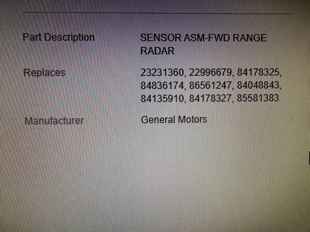 Ciclomotori: Radarmodul Sensor  8677197 insignia B / Astra k – Usato da Birr venduto da JoschiAG 4