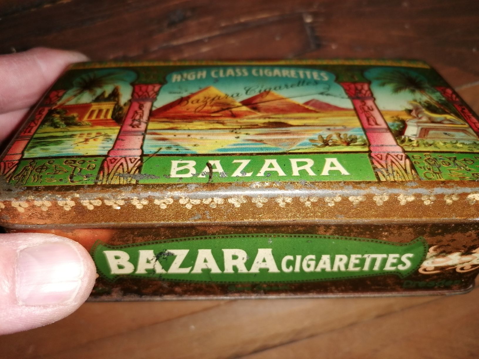 Tabak: Antike Blechdose Bazara 100 Zigaretten schöne Dose 1900 – Gebraucht aus Zürich von Tin4Life 2
