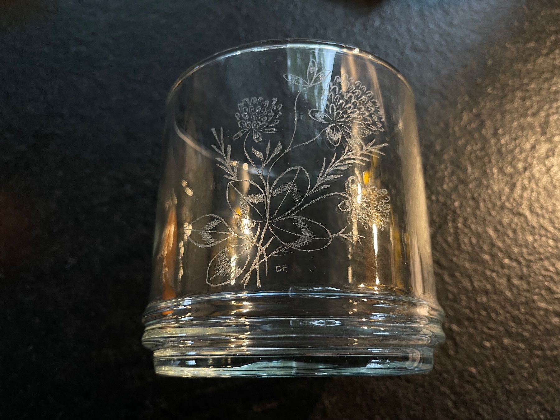 Vasen & Gefässe: Blumenvase mit Glasritzereien – Gebraucht aus Winterthur von 1956ingi 2