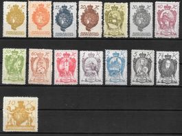 Liechtenstein Serie 25-39 * Wappenmuster etc. 1920