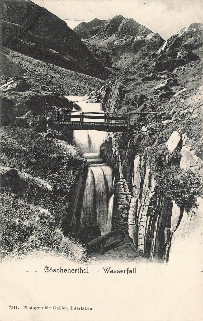 Cartes postales: Göschenerthal Wasserfall Brücke – D'occasion à Biasca par Blenio71