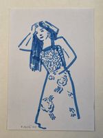 Walter Ropélé Original Buntstift/Papier 20x15cm handsign.