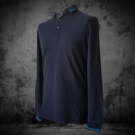 Polo Massimo Dutti Casual Fit Blue Men L