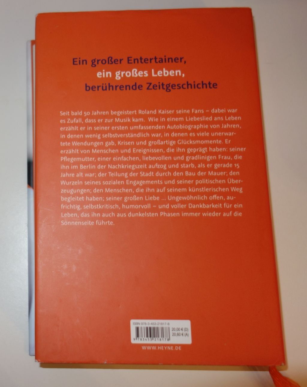 Libri: ROLAND KAISER -  Sonnenseite  -  Die Autobiographie – Usato da Dietlikon venduto da Web-Trader 3