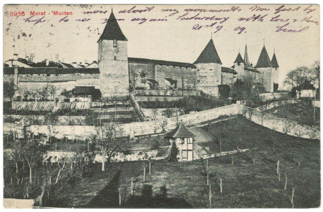 Cartoline postali: AK  Morat Murten 1919 – Usato da Zürich venduto da Tolima194