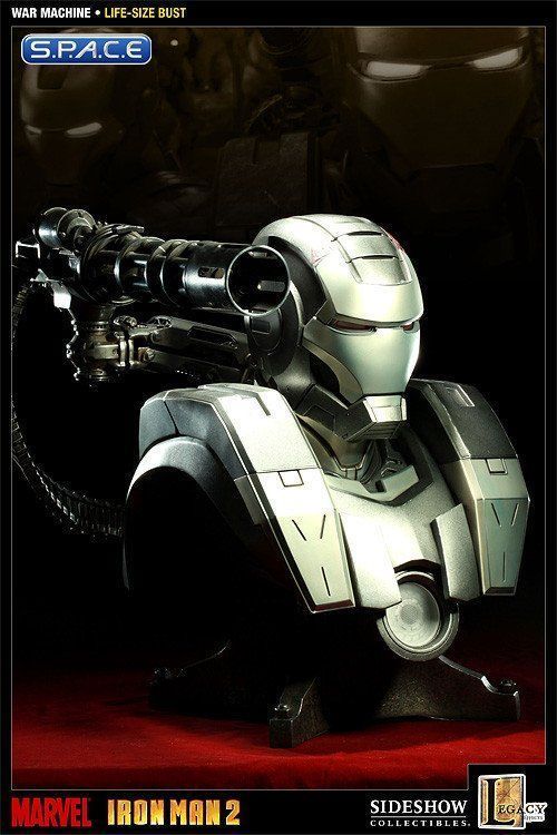 Statuette: 1:1 IRON MAN 2 War Machine Life-Size Bust – Nuovo e nell'imballaggio originale da Märwil venduto da wyssdom 2