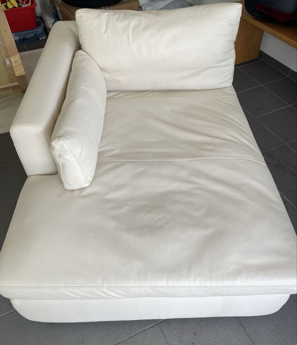Sofas: Recamiere Ledersofa hellbeige – Gebraucht aus Alosen von cha_dhs2