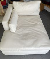 Ledersofa beige