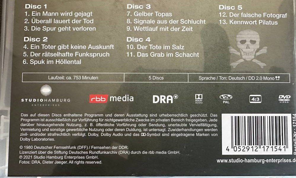 Tutti i DVDs: Archiv des Todes - DDR Krimi - 5 DVDs – Usato da Beringen venduto da Mantafisch1 2