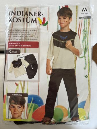 Indianerkostüm Gr. M 7-10 Jahre