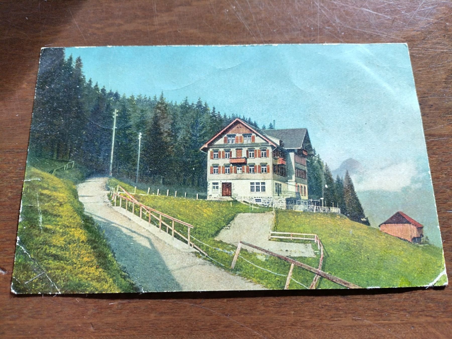 Cartoline postali: Ansichtskarte Buchs, Kurhaus 1921 – Usato da Wildhaus venduto da Hukwildhaus