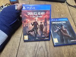 2 PS4 Spiele Sherlock Holmes und Uncharted legacy (M)
