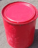 Rote Vintage Fass mit Deckel - Vielseitig verwendbar!(em304)