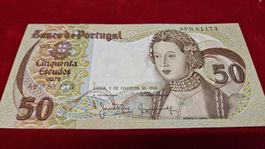 Portugal 50 Escudos Geldschein von 1980 - Rarität!