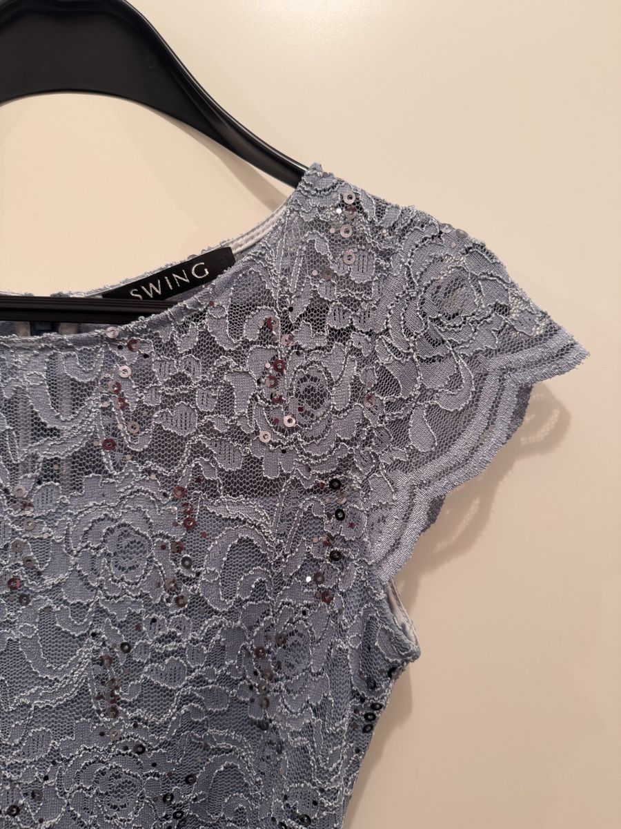 Vestiti: Swing Cocktailkleid in blau – Nuovo (secondo la descrizione) da Hergiswil NW venduto da Kaktus34 4