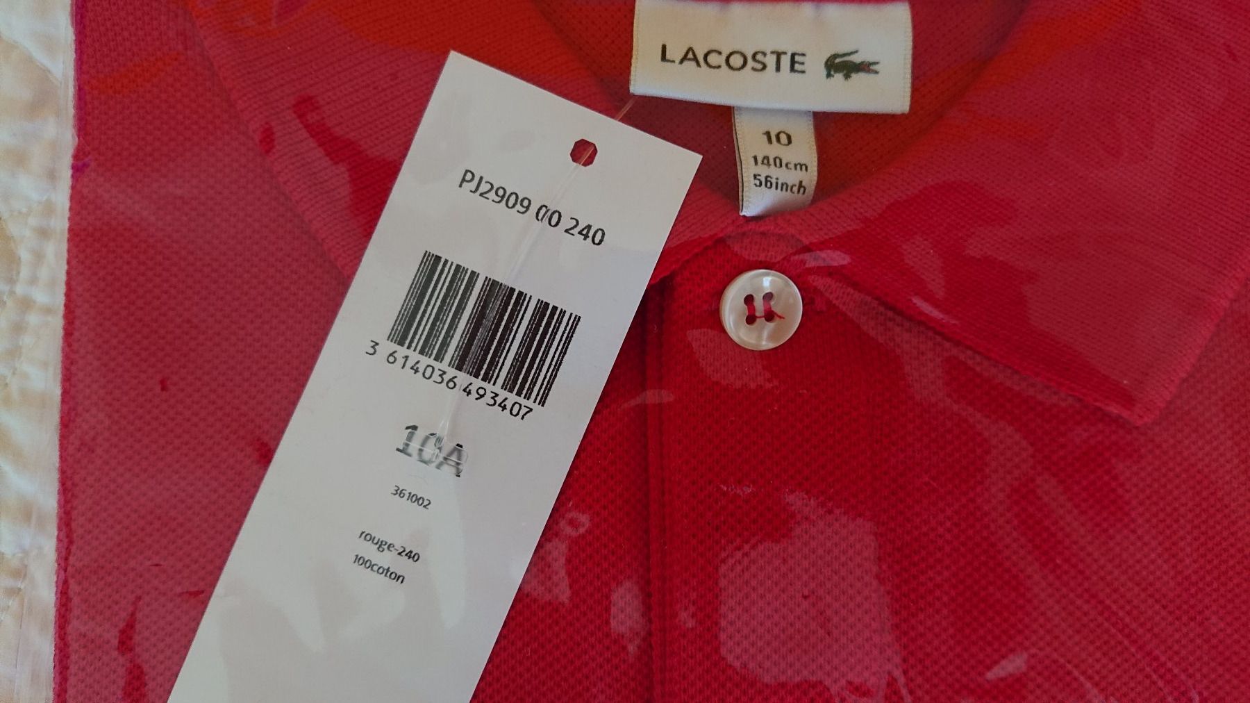 Lacoste Hemden, T-Shirts & Polos: Lacoste Jungen - Poloshirt  Grosse 10A – Neu und originalverpackt aus Bottmingen von Malina_Outlet 1