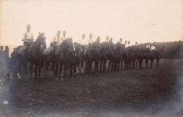 Berittene Soldaten, Fotokarte