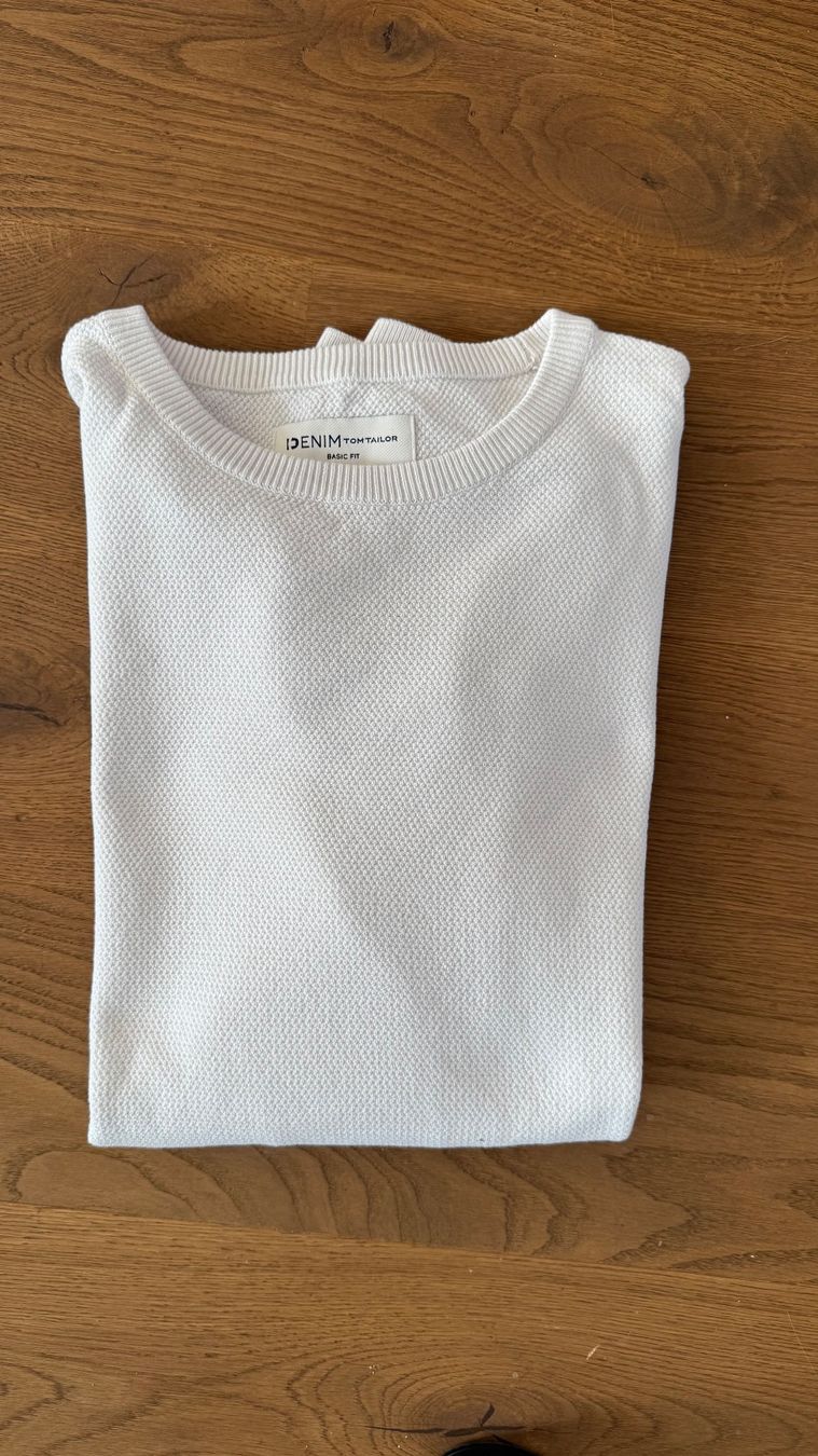 Tom Tailor Pullover & Sweatshirts: Tom Tailor Denim Herrenpullover Basic Fit Creme Gr. L – Gebraucht aus Riehen von To120 6