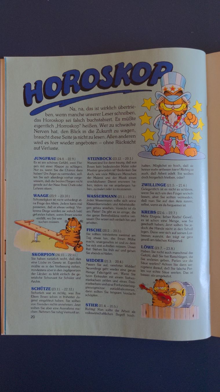 Fumetti: Garfield Comic-Heft Nr. 9, 1978 mit Poster, Topzustand – Usato da Niederscherli venduto da Mon_Art 4