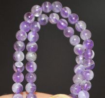 Stein Perlen Strang L-7161 – Chevron Amethyst 4mm – 38cm