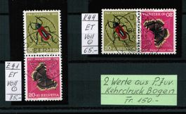 P.Juv. - 2 Werte aus Kehr.bogen 1953 mit Ausgabetag-Stempel