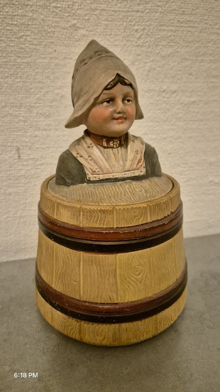 Statuette: Jugendstil Tabaktopf Johann Maresch um 1890 – Usato da Basel venduto da Happy3210