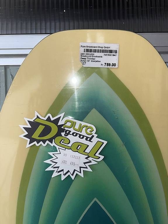 Board: Burton Deep Thinker 157cm Snowboard  – Nuovo e nell'imballaggio originale da Gstaad venduto da Pure_Snowboarding 1