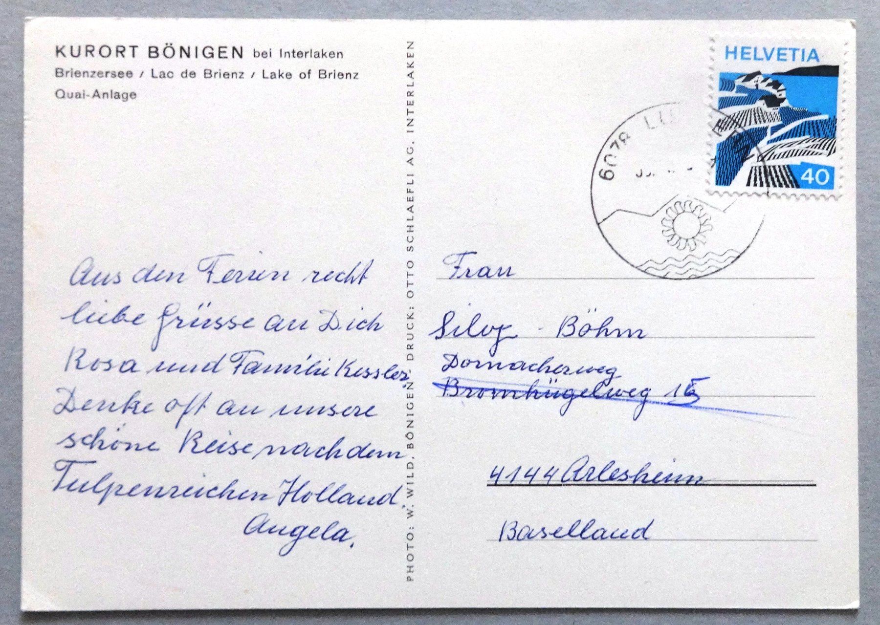 Cartoline postali: Kurort Bönigen bei Interlaken – Usato da Fétigny venduto da Billy2miny 1