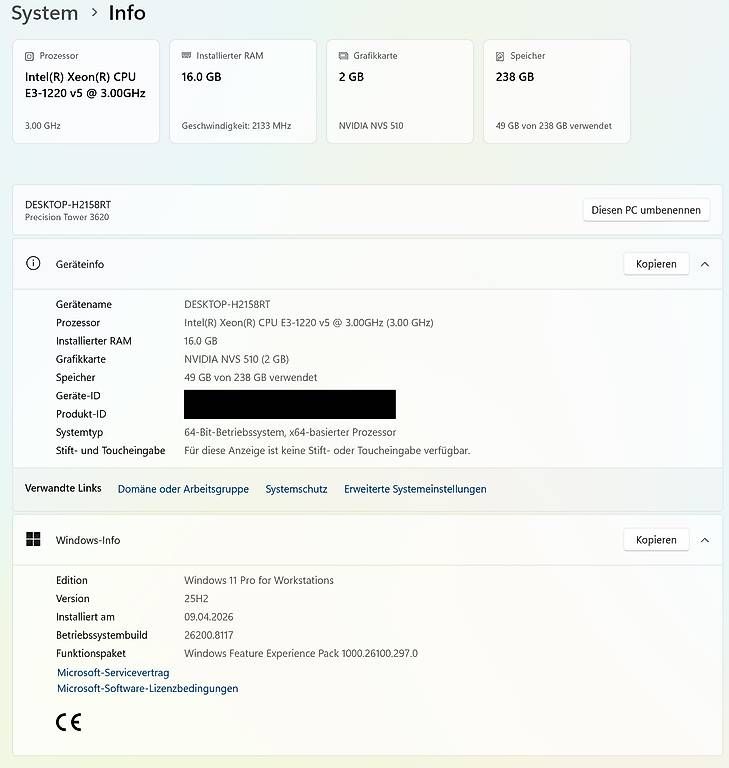 Dell PCs: Dell Precision 3620 Tower PC – Gebraucht aus Hergiswil NW von Feybyen 3