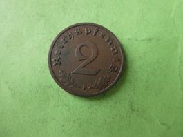 Dt. Reich 1937 F, 2 Reichspfennig