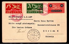 CH - Flugpost - Sonderflug - SF 29.10a - Postkarte