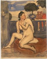 💖 JEAN BOUCHAUD 1891 - 1977 FR  schönes, originales Werk