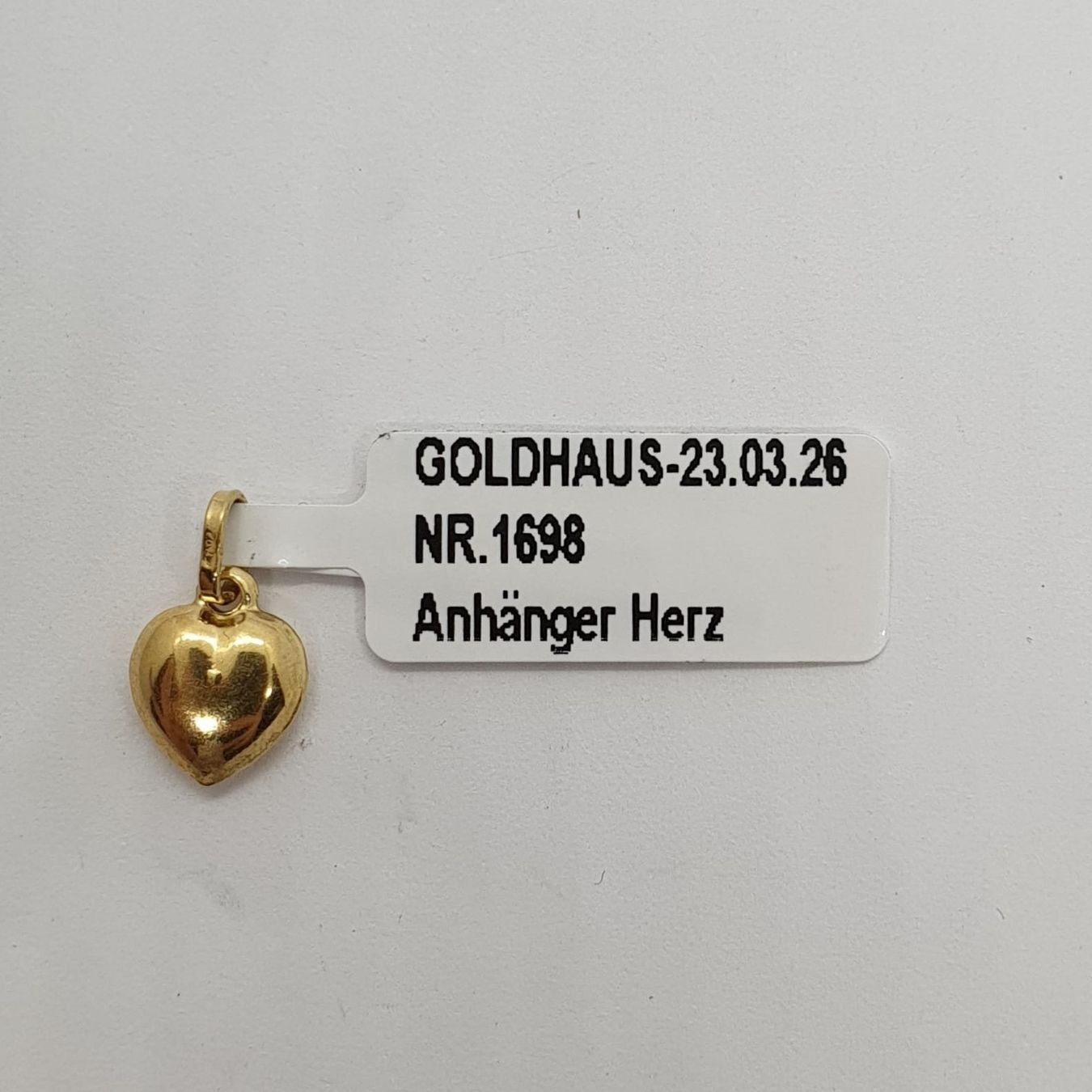 Ciondoli: Echt 18K Gold - Herz Anhänger – Usato da Luzern venduto da Goldhaus-Luzern 3