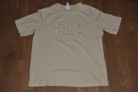 T-Shirt mit Stickerei: Paris Paris - Gr. S, guter Zustand