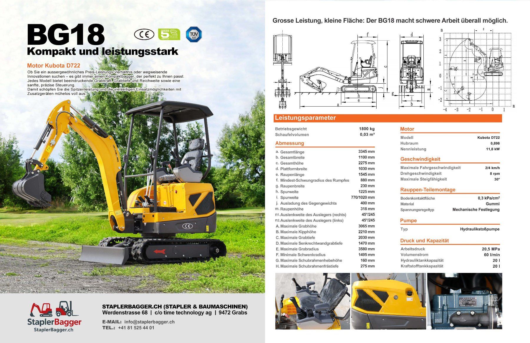 Kubota Escavatori: BAGGER KUBOTA MOTOR 1.8TON - "NEU VERSION" – Nuovo (secondo la descrizione) da Grabs venduto da Time-tech 6