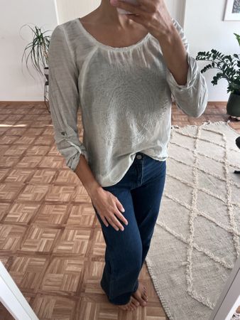 NILE Bluse/Tunika| Gr. XS| grau | leichter Stoff