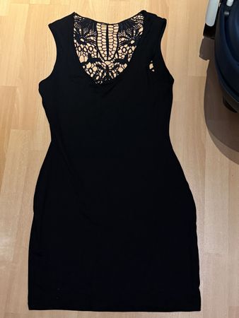 Schickes Kleid, schwarz, Gr. 42,