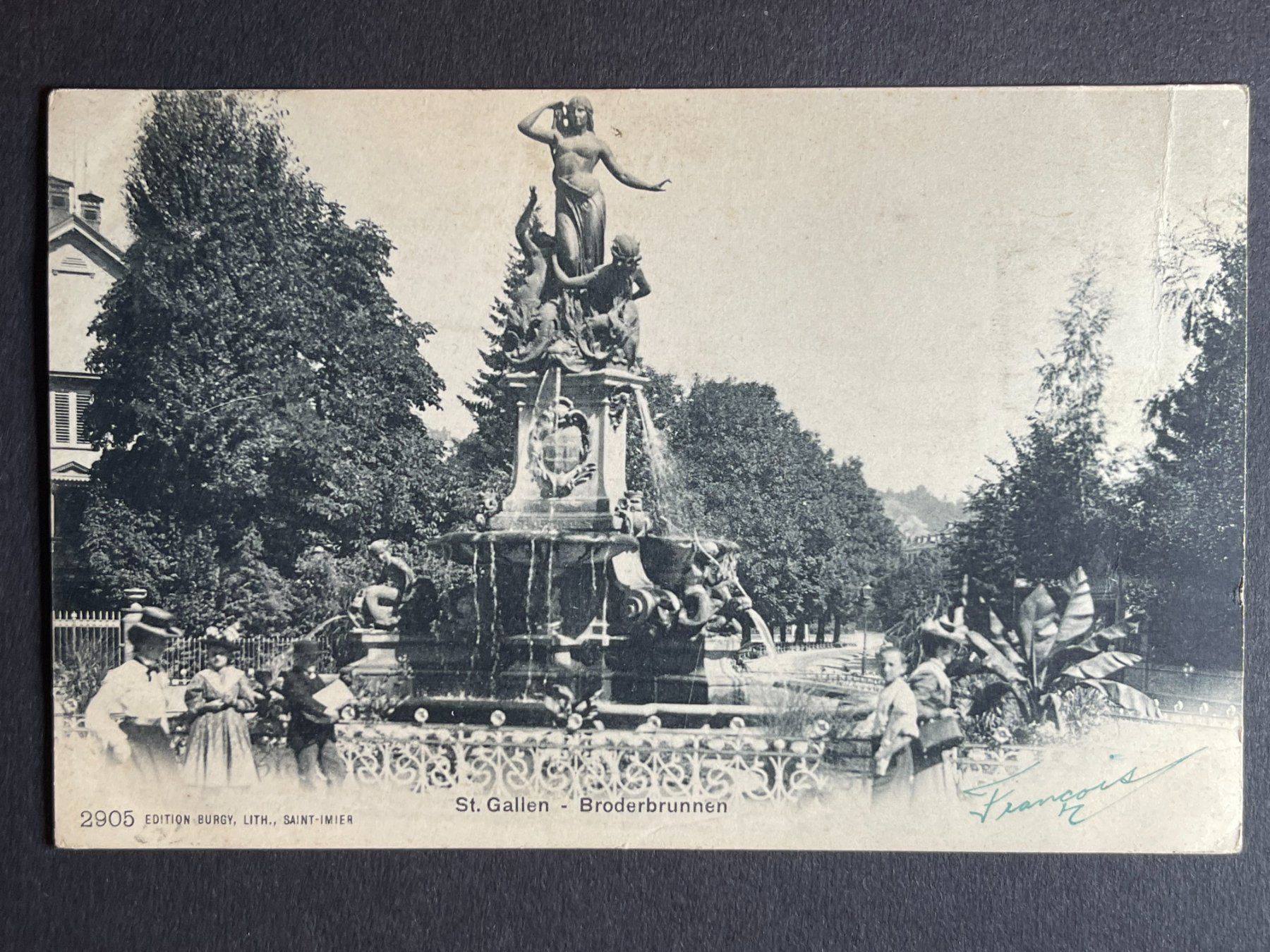 Ansichtskarten: St. Gallen - Broderbrunnen – Gebraucht aus Steg VS von _vinci_