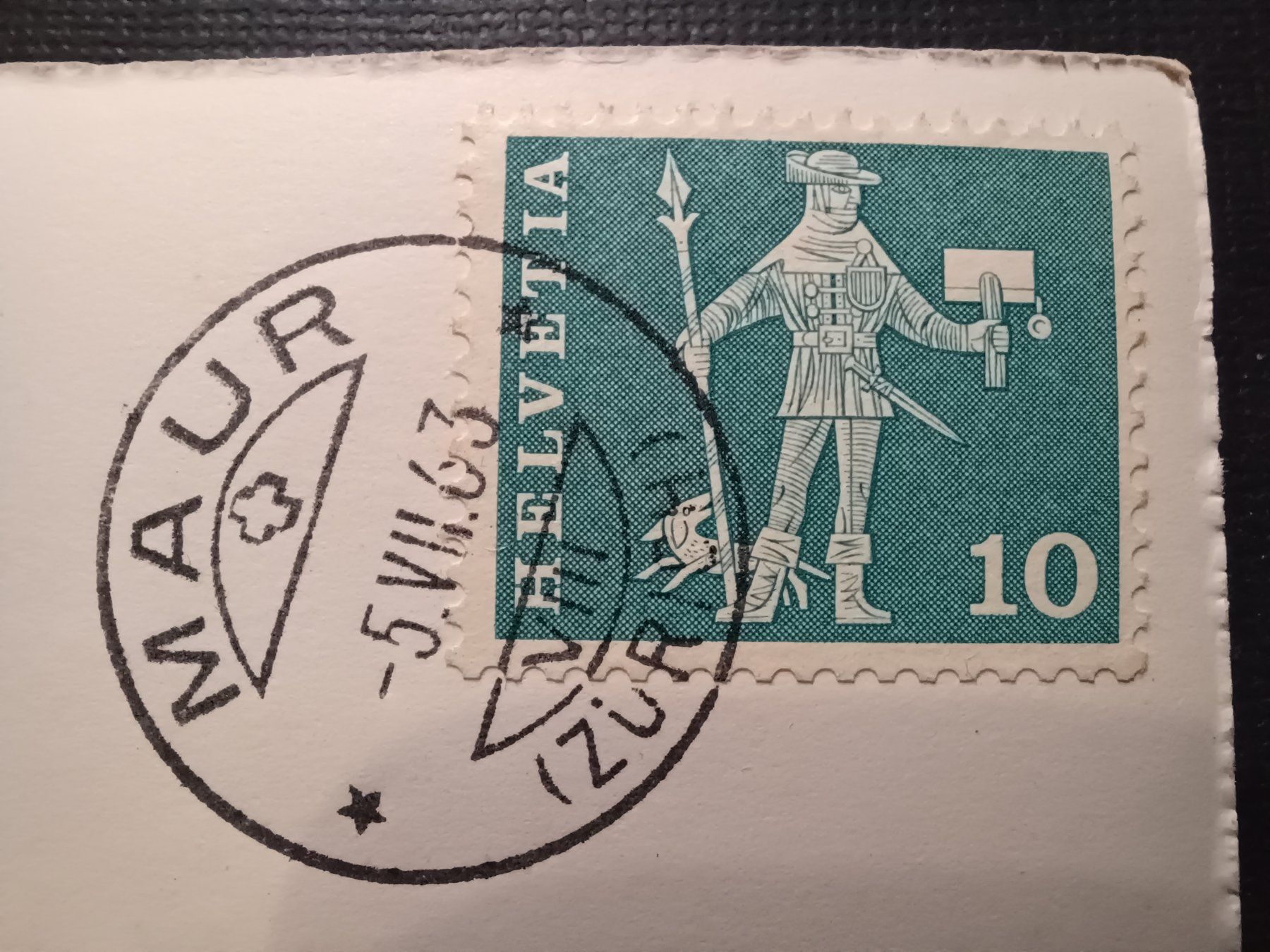 Cartoline postali: Maur am Greifensee, 1963 – Usato da Aarau Rohr venduto da mgvw 4
