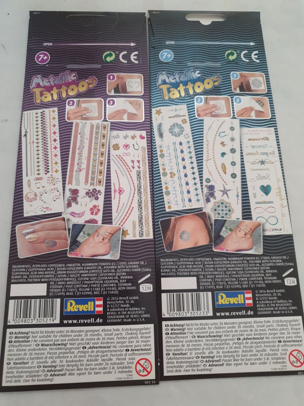 Sticker: Revell Metallic Tattoos 1 Pack à 45 Stk. Alter 7+ – Nuovo e nell'imballaggio originale da Wiler b. Seedorf venduto da Peterundpaul 1