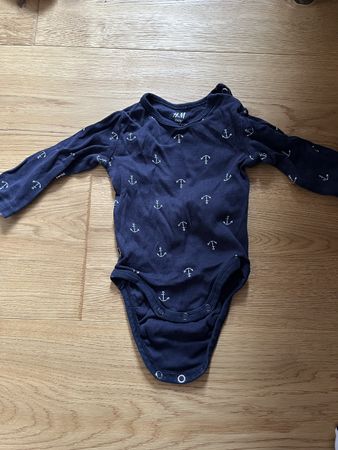 H&M Baby Bodysuit, Anchor Print, Size 2-4 Months, Cute!