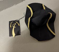 Fasnacht Piratenhut  mit Ohrring-Set