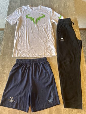 Nike Rafa Nadal Set T-Shirt Hose Shorts Grösse 158-170
