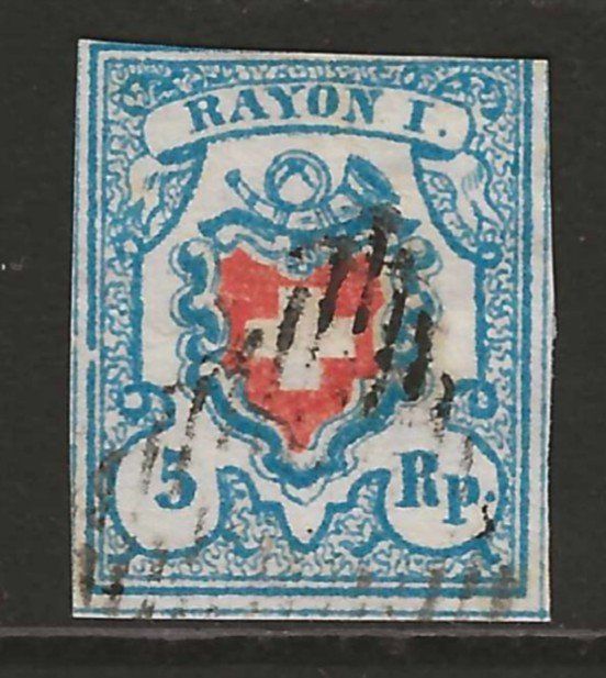Tutti i francobolli: 1851 : Rayon Nr. 17II , signiert – Usato da Gümligen venduto da Geniusbuy
