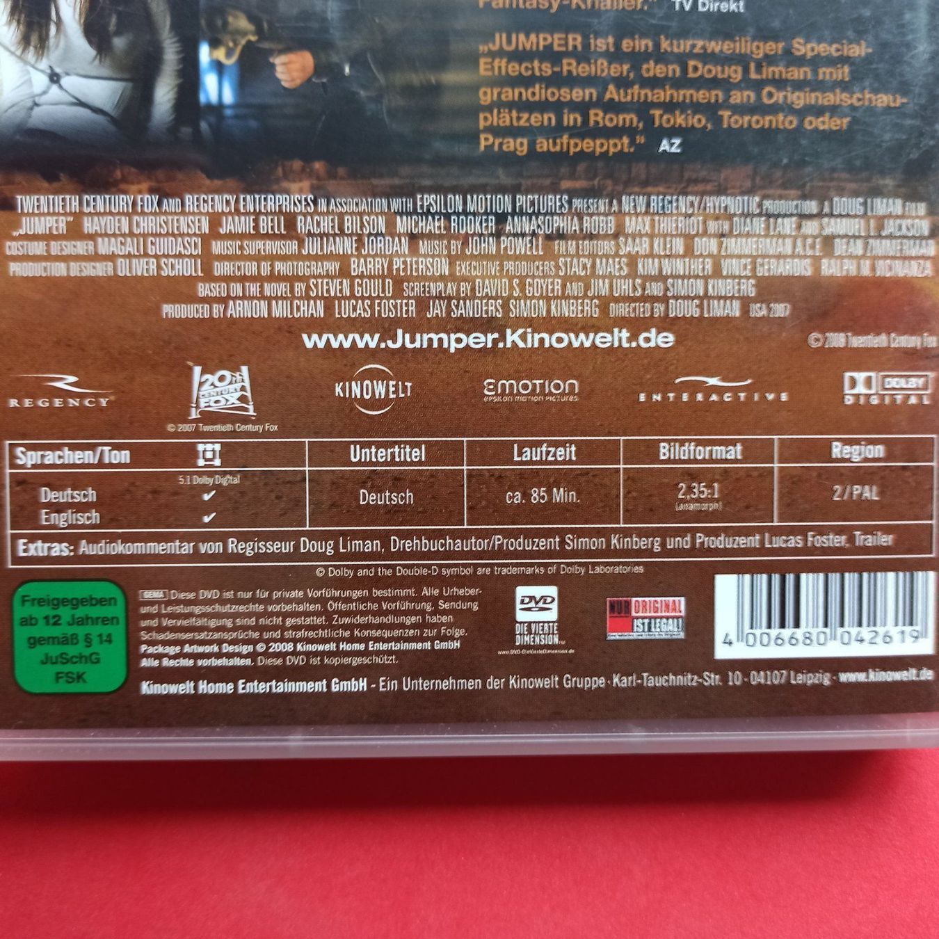Tutti i DVDs: Jumper – Usato da Dübendorf venduto da kb86_MOVIE 2