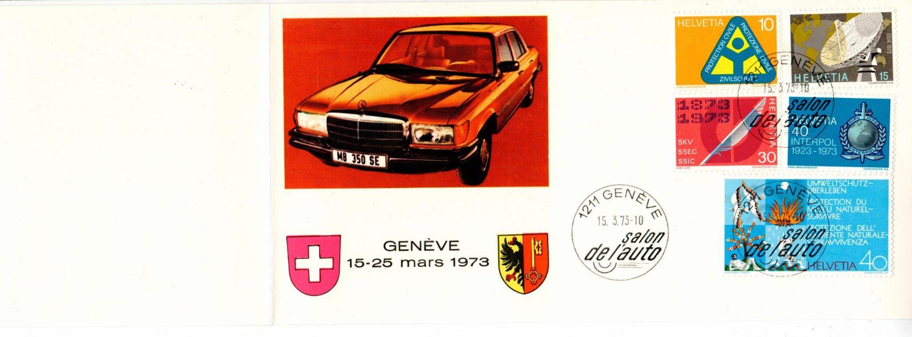 Tutti i francobolli: 10 Briefe / Karten - Auto Salon Genf – Usato da Wolhusen venduto da Curver9 2
